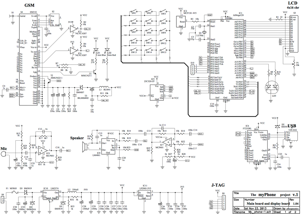 myPhone v1 schematic