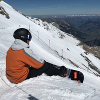 Glacier snowboarding